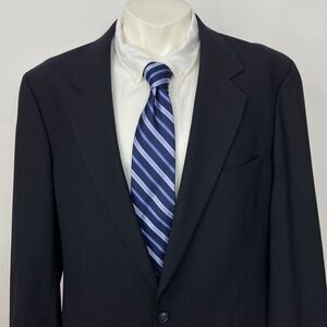 Brooks Brothers Brooksease 44L Men Wool Blend Two Button Blazer Sport Suit Coat